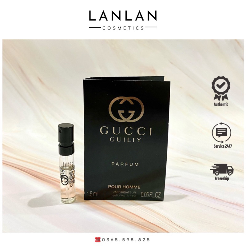 Mẫu thử nước hoa Gucci Guilty Pour Homme Parfum [Vial 1.5ml]