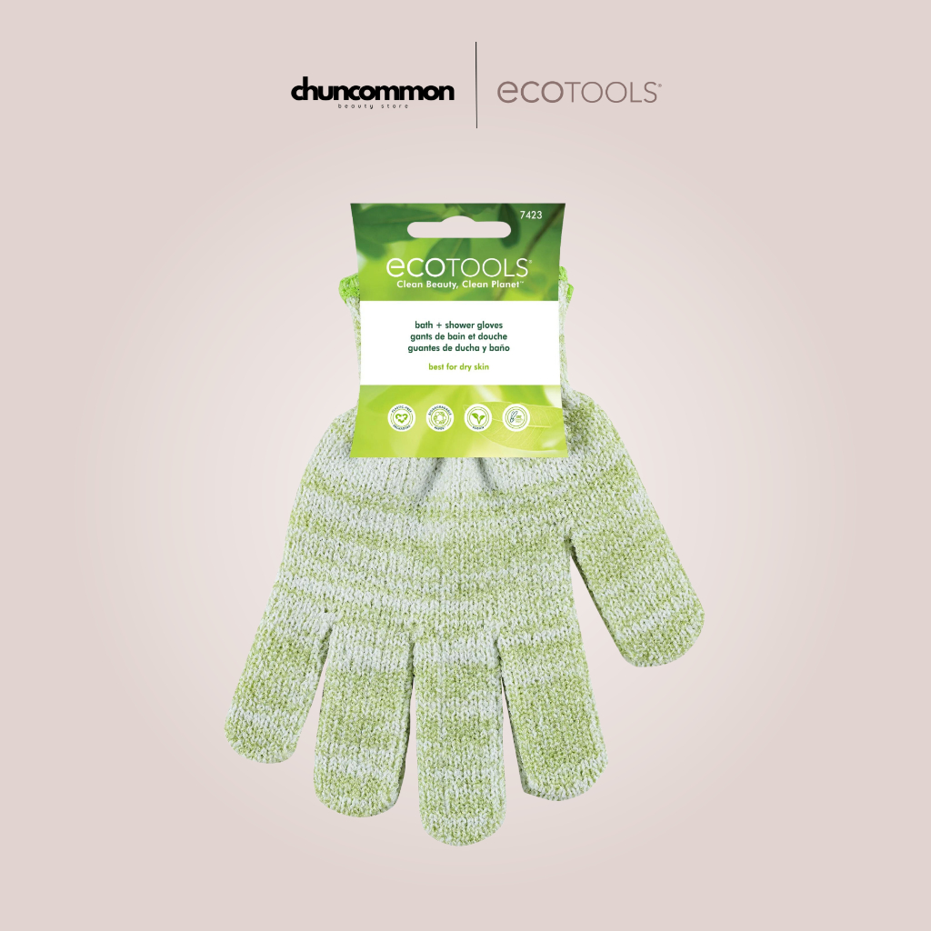 Găng Tay Tắm Tẩy Da chết Ecotools Exfoliating Bath & Shower Gloves