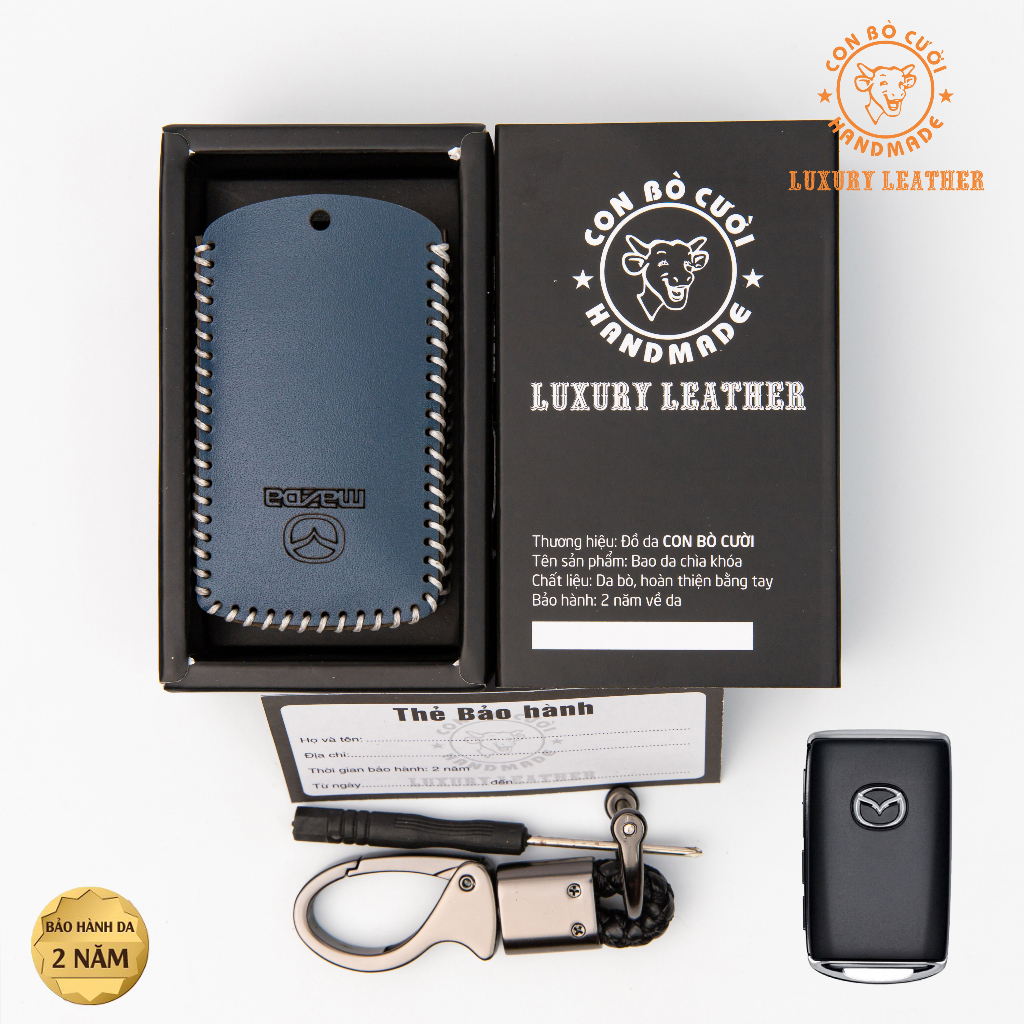 Bao Da Chìa Khoá Ô tô Mazda CX5 -2023 Mazda3 2020-2023, CX8 2022-2023,CX3, mazda CX30,chìa vuông có nút bấm bên sườn