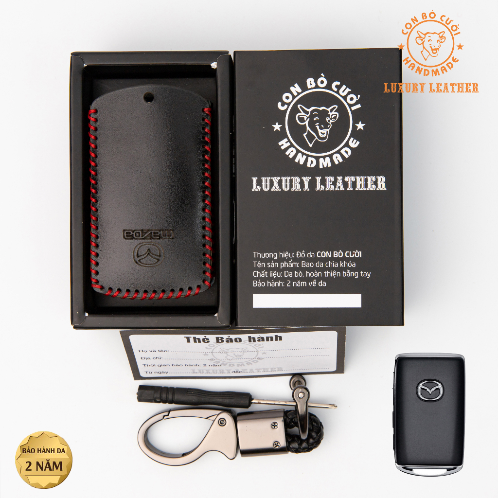 Bao Da Chìa Khoá Ô tô Mazda CX5 -2023 Mazda3 2020-2023, CX8 2022-2023,CX3, mazda CX30,chìa vuông có nút bấm bên sườn