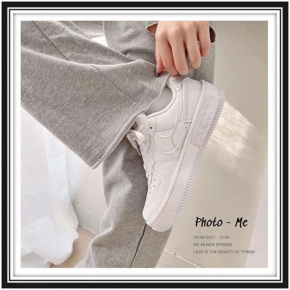Giày Nike_AF1 Trắng, Giày Air Force 1 Đế Air Đủ Size Đủ Màu Trắng Đen Xám Full Box Bill - NICESHOES