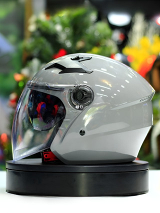 Mũ bảo hiểm 3/4 royal M268 2 kính XÁM XI MĂNG chính hãng bảo hành 12 tháng phù hợp cho nam nữ phượt xa