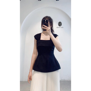 Áo peplum xếp ly