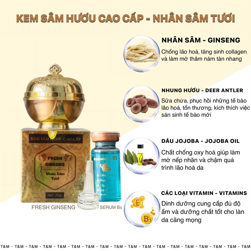 Kem dưỡng da Sâm Nhung sau tái tạo