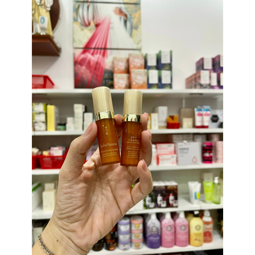 Combo 5 lọ Serum nhân sâm Sulwhasoo concentrated ginseng renewing mini 5ml