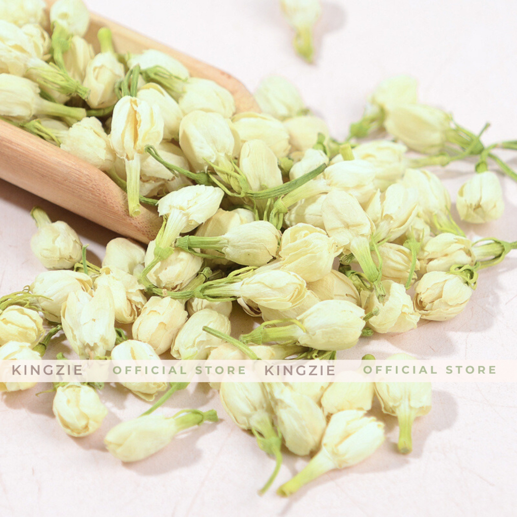 Hoa Nhài Sấy Lạnh Nguyên Bông 100gr KINGZIE Giúp Giảm Cân, Đẹp Da, Ngủ Ngon