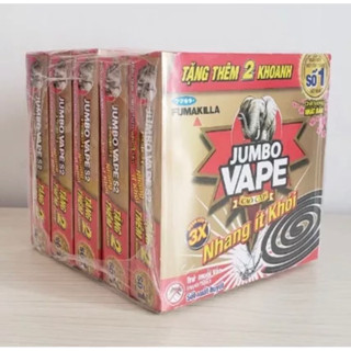 Lốc 5 Hộp Nhang Muỗi Cao Cấp Ít Khói JUMBO VAPE Mạnh Gấp 3 Lần 