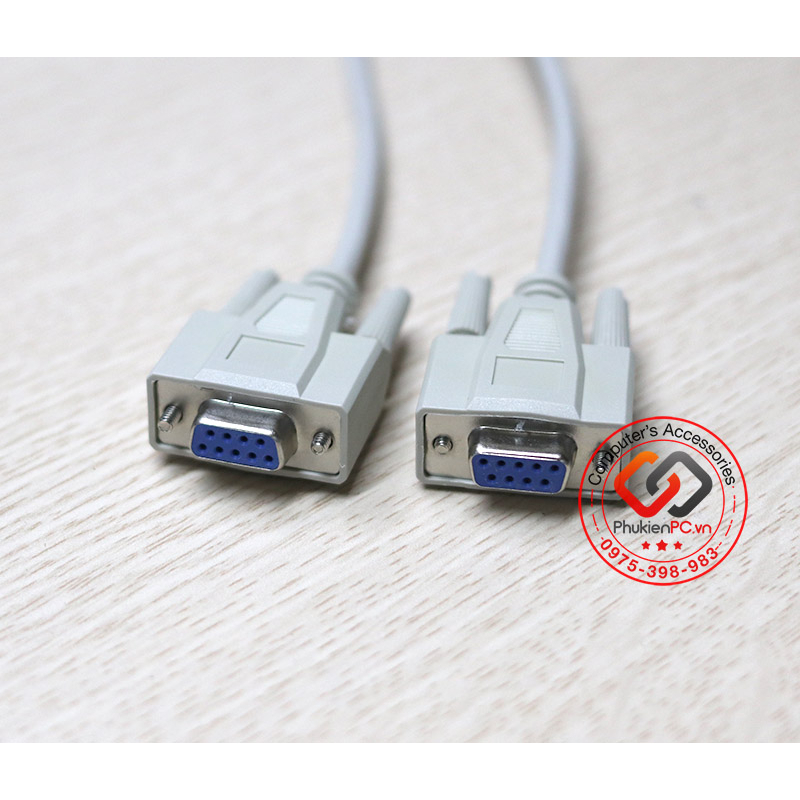 Cáp RS232c Null modem Full Cross Đực-Cái Đực-Đực Cái-Cái nối chéo. Dài 1M 1.5M 1.8M 2M 3M 5M 10M 15M 20M 25M 30M 35M 40M