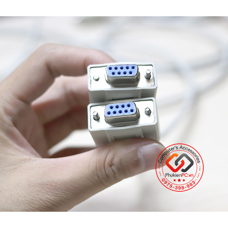 Cáp RS232c Null modem Full Cross Đực-Cái Đực-Đực Cái-Cái nối chéo. Dài 1M 1.5M 1.8M 2M 3M 5M 10M 15M 20M 25M 30M 35M 40M