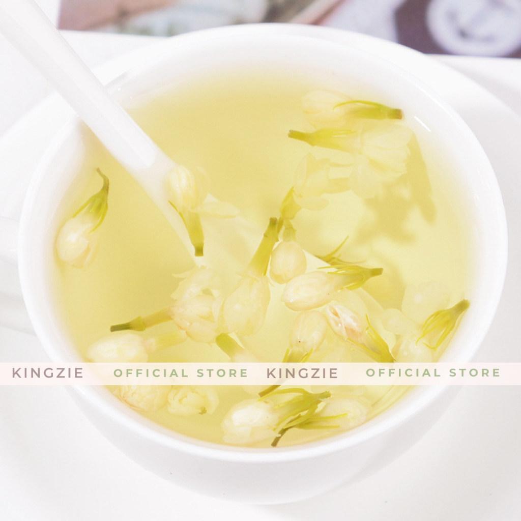 Hoa Nhài Sấy Lạnh Nguyên Bông 100gr KINGZIE Giúp Giảm Cân, Đẹp Da, Ngủ Ngon