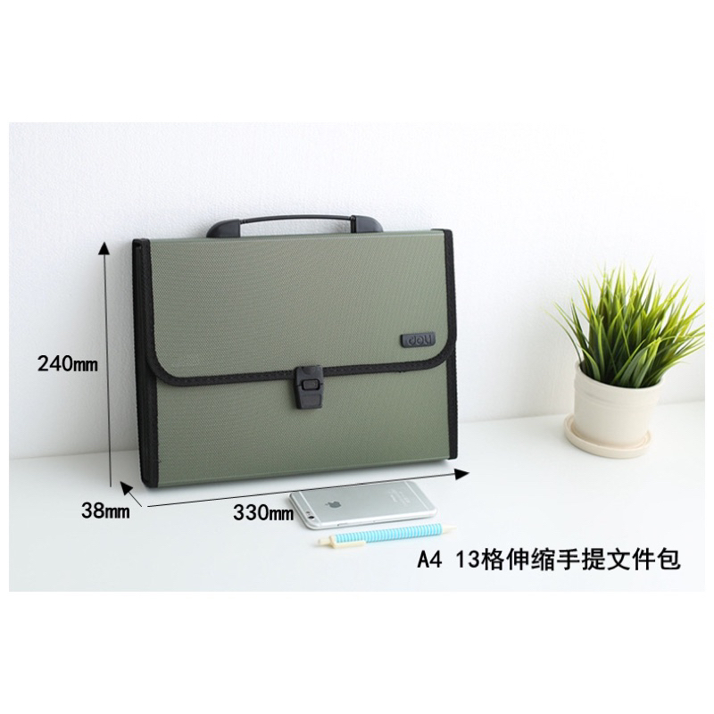 Cặp 12 ngăn A4 Deli 5556