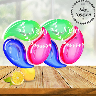 Combo 2 viên dùng thử viên giặt xả maxkleen 2in1.