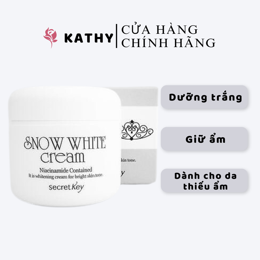 𝑲𝒆𝒎 𝑫𝒖̛𝒐̛̃𝒏𝒈 𝑻𝒓𝒂̆́𝒏𝒈 𝑫𝒂 Secret Key Snow White Cream 50g