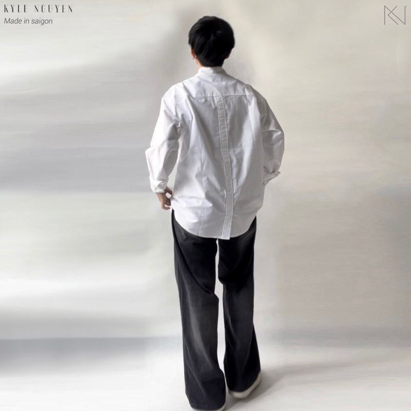 Quần Jeans ống rộng _ Đen wash xám _ Generous Jeans’s KN