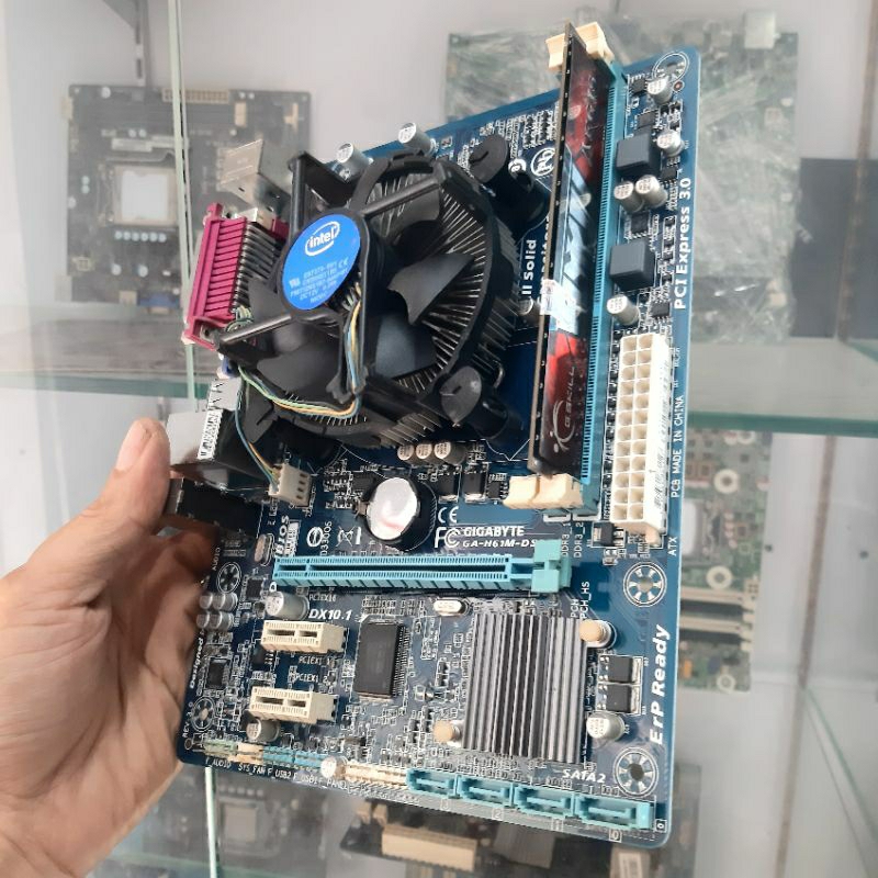 Combo main H61 gigabyte, chip i3 3xxx, Ram 4G