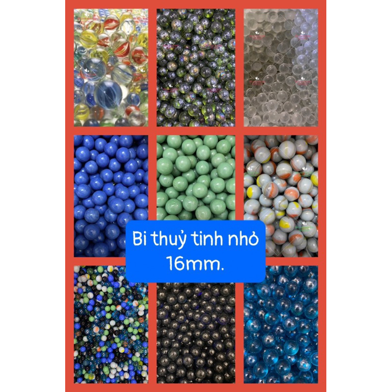 70 viên bi thuỷ tinh nhỏ 16mm - bi ve truyền thống - bi trang trí cây cảnh và hồ cá