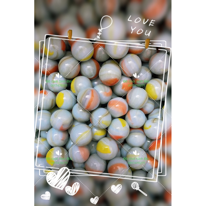 70 viên bi thuỷ tinh nhỏ 16mm - bi ve truyền thống - bi trang trí cây cảnh và hồ cá