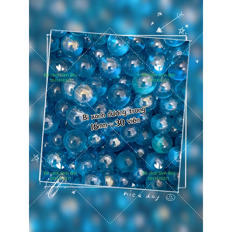 70 viên bi thuỷ tinh nhỏ 16mm - bi ve truyền thống - bi trang trí cây cảnh và hồ cá