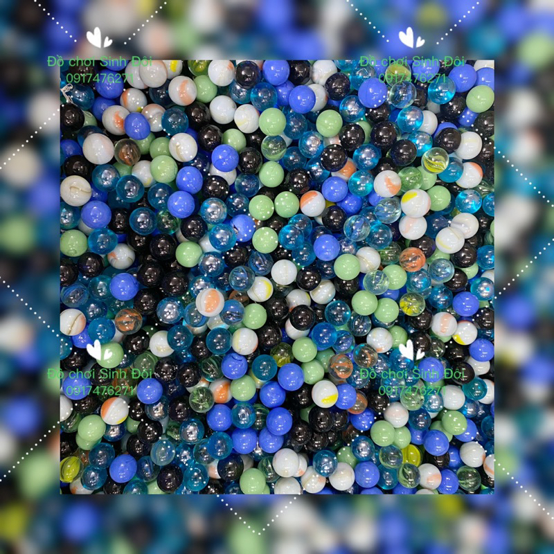 70 viên bi thuỷ tinh nhỏ 16mm - bi ve truyền thống - bi trang trí cây cảnh và hồ cá