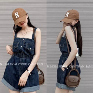 ( Bán sỉ): Jum jean 2 dây chun eo co dãn túi nắp cực xinh