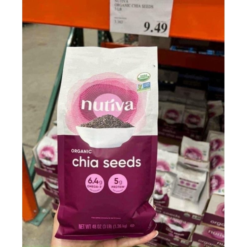 Chia seeds dòng organic của nutiva Mỹ date 03/2025