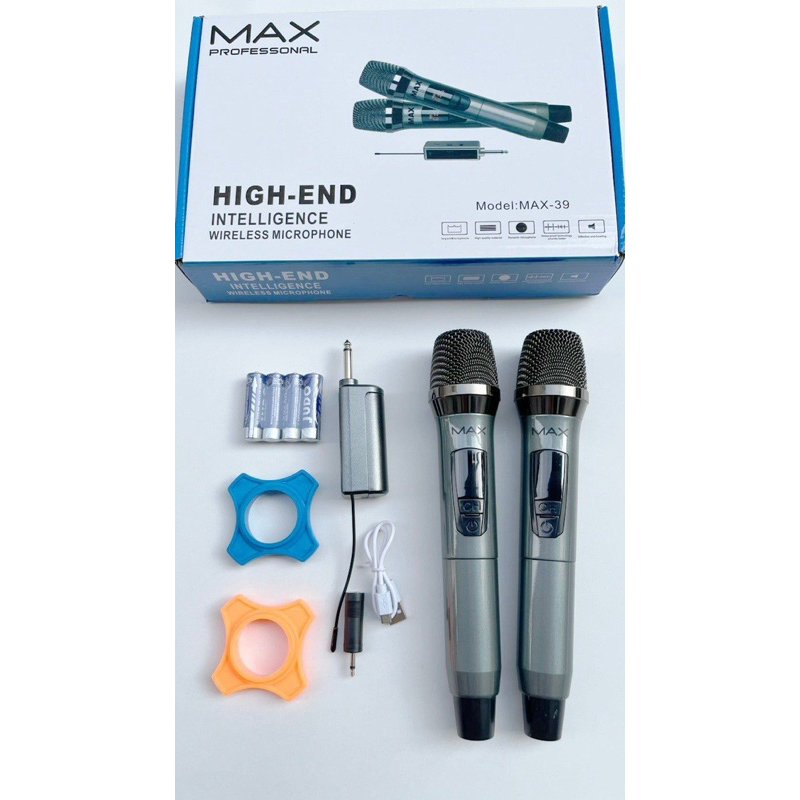 Mic không dây đa năng max 39 dành cho loa kéo âm ly vang âm thanh hút mạnh aongs xa hát nhẹ