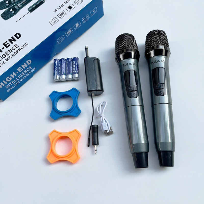 Mic không dây đa năng max 39 dành cho loa kéo âm ly vang âm thanh hút mạnh aongs xa hát nhẹ