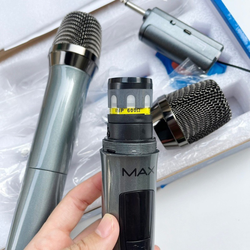 Mic không dây đa năng max 39 dành cho loa kéo âm ly vang âm thanh hút mạnh aongs xa hát nhẹ