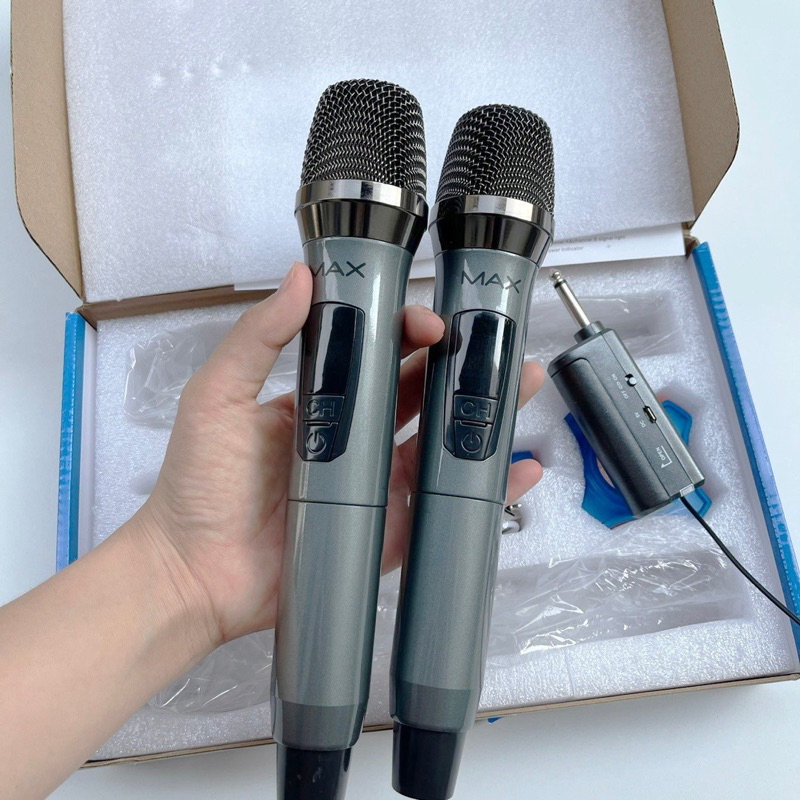 Mic không dây đa năng max 39 dành cho loa kéo âm ly vang âm thanh hút mạnh aongs xa hát nhẹ
