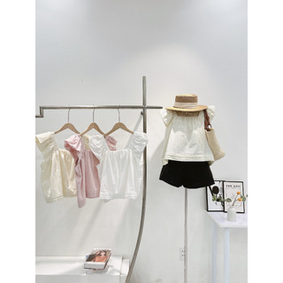 A420 - áo babydoll cổ vuông