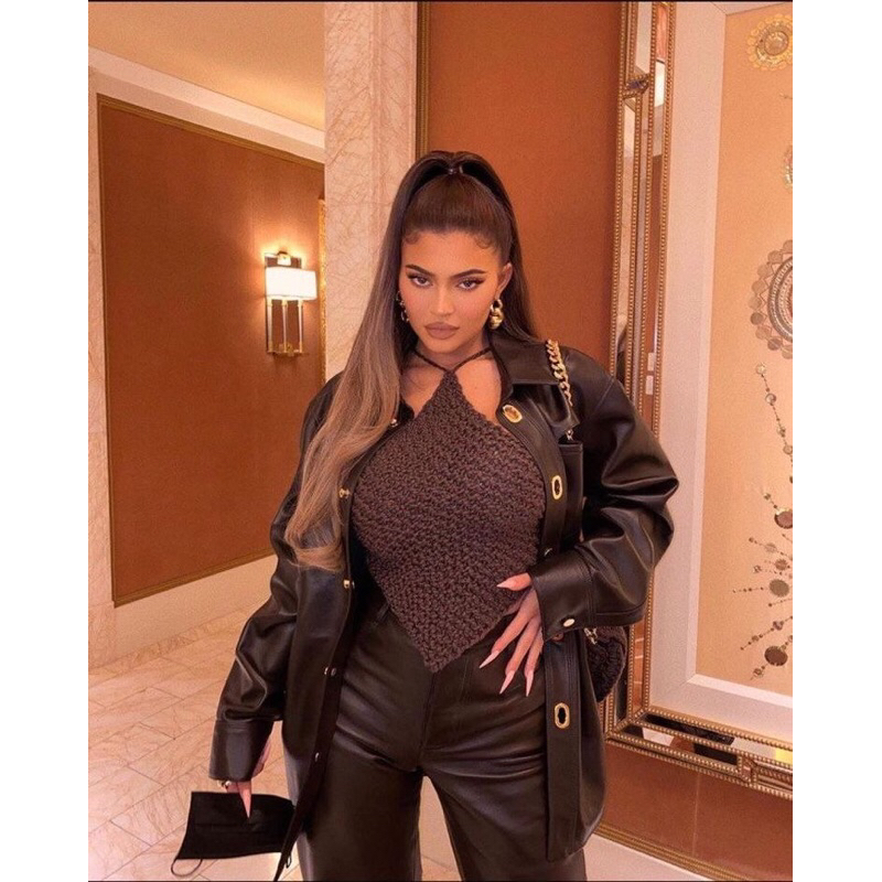 Áo croptop backless Kylie Jenner handmade (ib chọn size và màu)