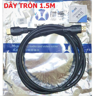 Cáp HDMI dài 1.5M Jstar Dây dẹp Dây tròn siêu dẻo Hỗ trợ Full HD,3D, 4K,Ethernet