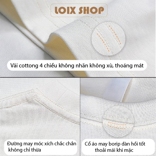 Áo thun unisex thời trang LOIX basic tee phông trơn nam nữ tay lỡ oversize form rộng