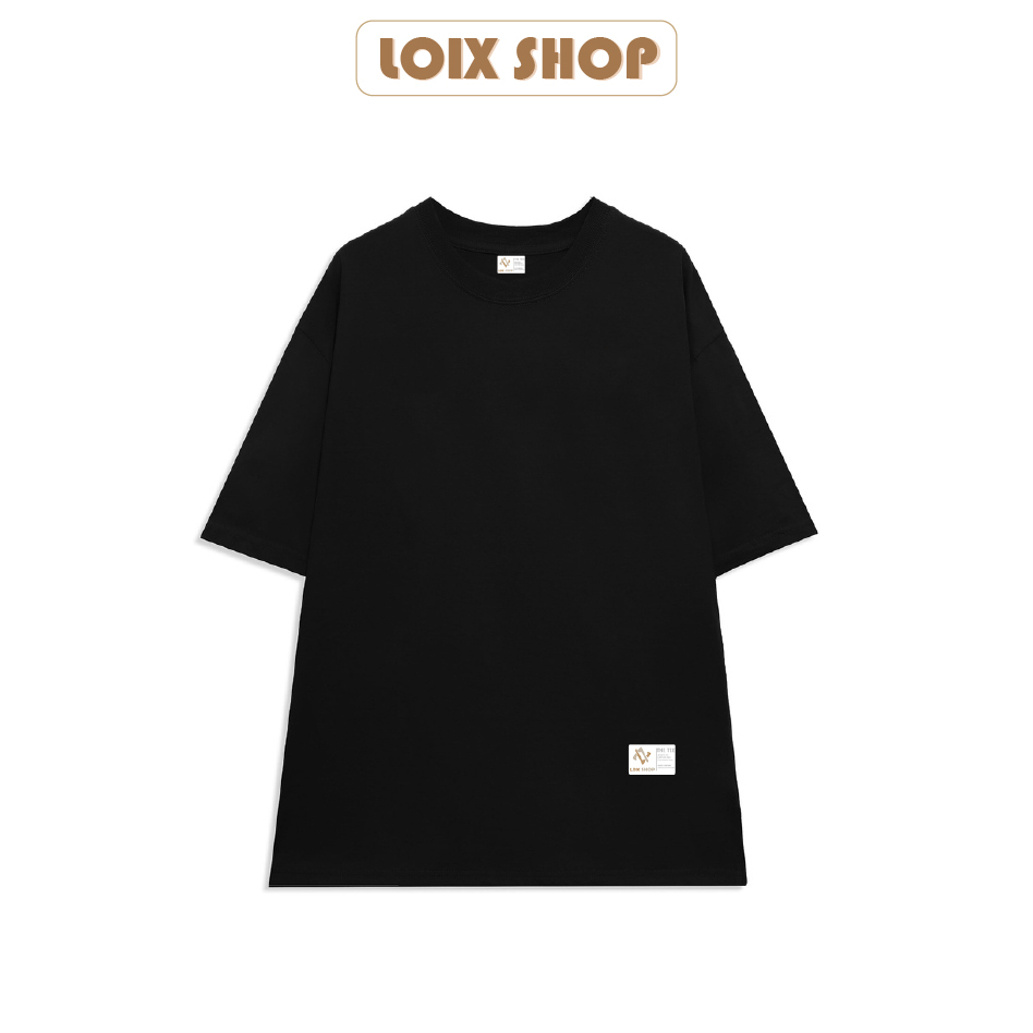 Áo thun unisex thời trang LOIX basic tee phông trơn nam nữ tay lỡ oversize form rộng