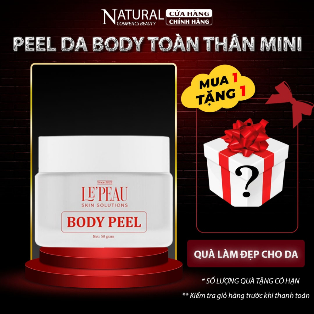 Peel da body toàn thân retinol mini LEPEAU, kem peel da toàn thân trắng sáng hỗ trợ hết thâm sạm 50gr