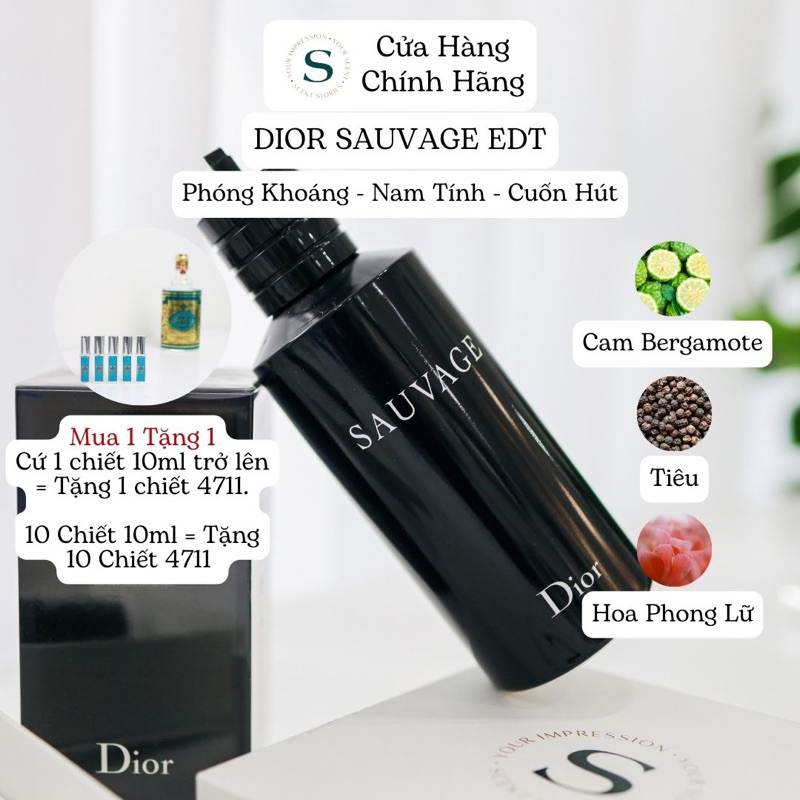 Đì O Sau Va Ge Các Bản - Mẫu Thử Nước Hoa - Nam Tính, Quyến Rũ, Thu Hút