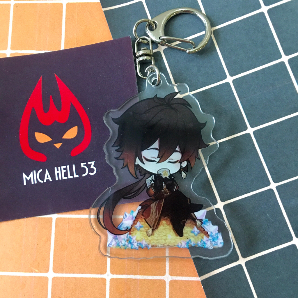 Móc Chìa Khóa Genshin Impact Cute Keychain Acrylic Anime Manga Game Genshin Impact