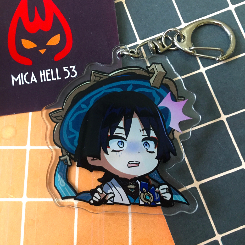 Móc Chìa Khóa Genshin Impact Cute Keychain Acrylic Anime Manga Game Genshin Impact