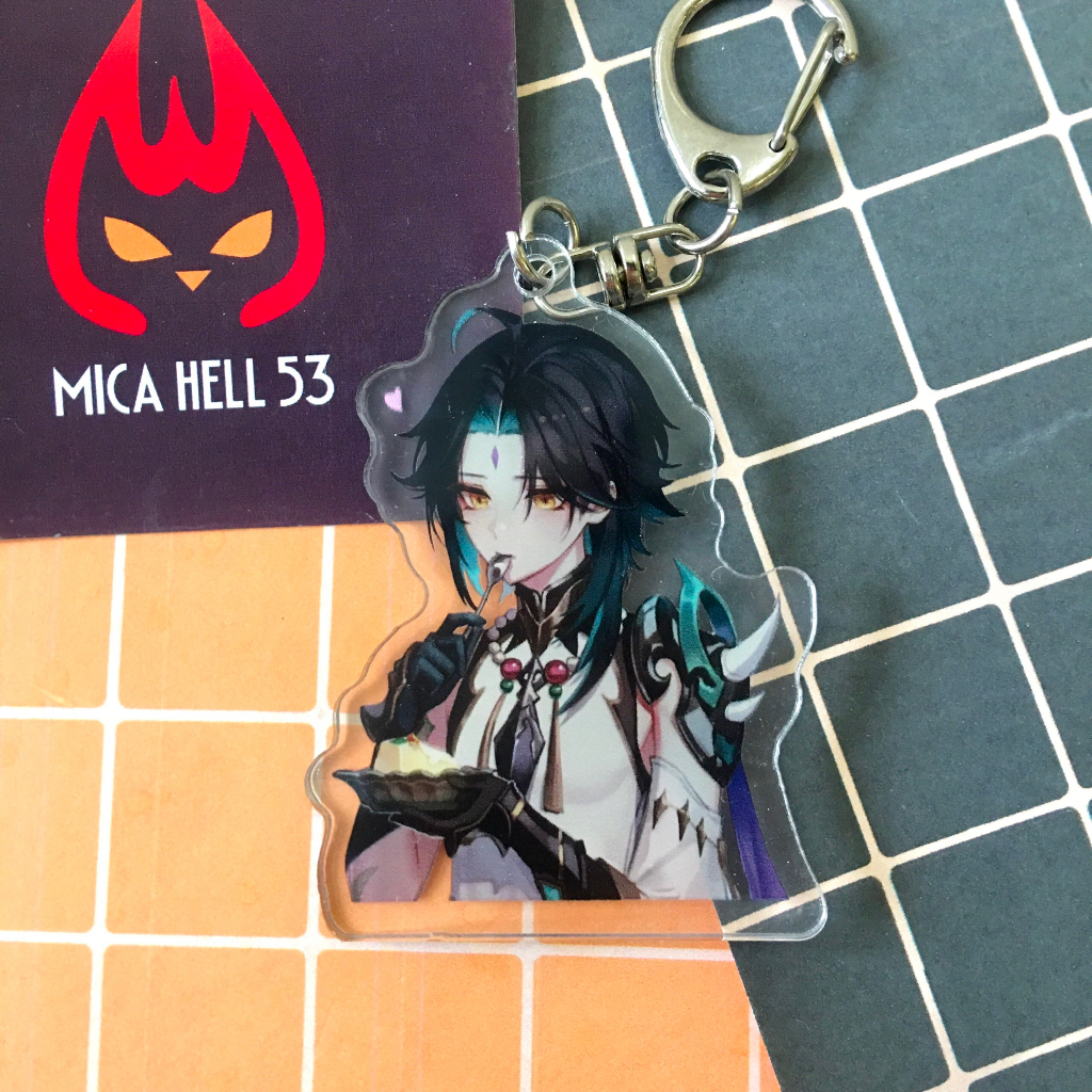 Móc Chìa Khóa Genshin Impact Cute Keychain Acrylic Anime Manga Game Genshin Impact