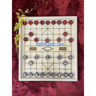 Bộ Bàn Cờ Tướng gỗ Sồi nga và quân gỗ nghiến Xịn xò