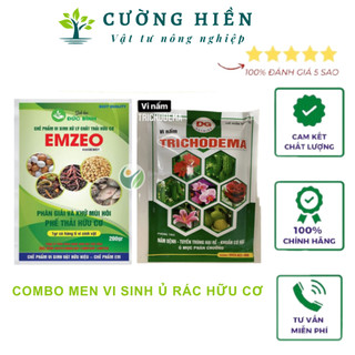 Combo men vi sinh ủ rác hữu cơ Trichodema và Emzeo