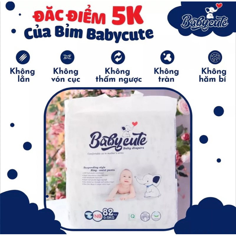Bỉm Baby Cute đủ size NB/S/M/L/XL/XXL