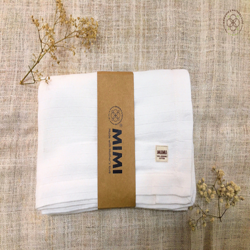 Khăn tắm đa năng 100% organic cotton, size 100cmx100cm an toàn cho mọi loại da