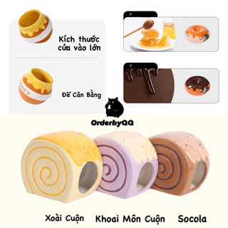 Tafit nhà ngủ sứ hamster bánh ngọt làm mát