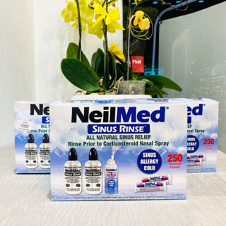 Nước Rửa Mũi Neilmed Sinus Rinse - 1 Xịt, 2 Bình & 250 Gói Muối_ Hàng Mỹ