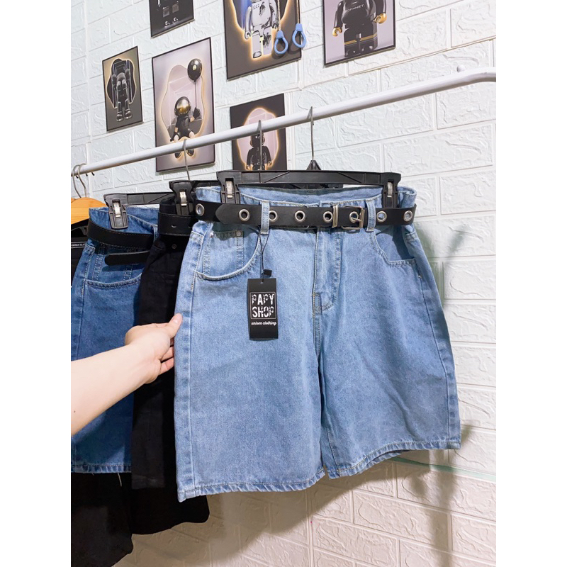 Short Jean ống rộng Unisex