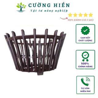 Chậu giả gỗ trồng lan size 20