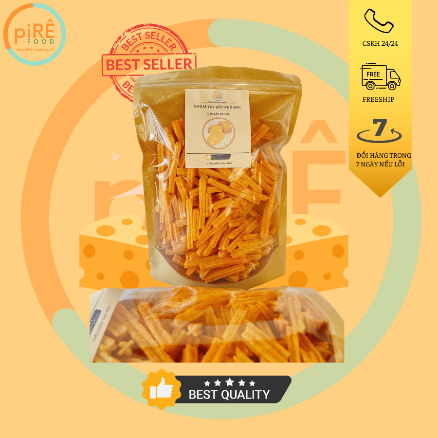 Khoai Tây Que Sấy Phô Mai |Đồ Ăn Vặt Chuẩn Đặc Sản Đà Lạt| 250gr