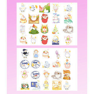 sticker hoa cúc A4 không bế S4A7 dake duck nomo duck vịt vàng cute dễ thương