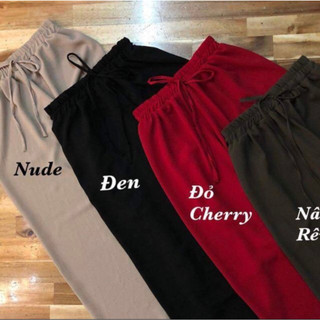 Quần Dài Nữ Ống Rộng Form Xuông Rũ Mỏng Mát